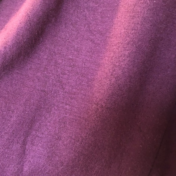 Green Envelope Drape Collar Open Purple Cardigan - Picture 3 of 5